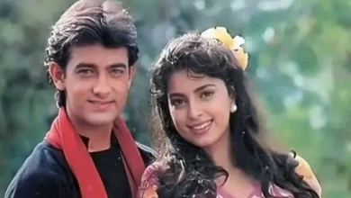 Aamir Khan and Juhi Chawla fight