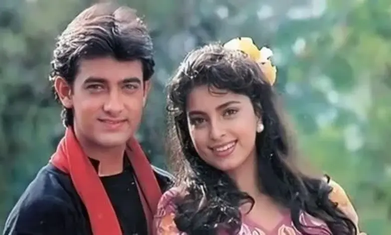 Aamir Khan and Juhi Chawla fight