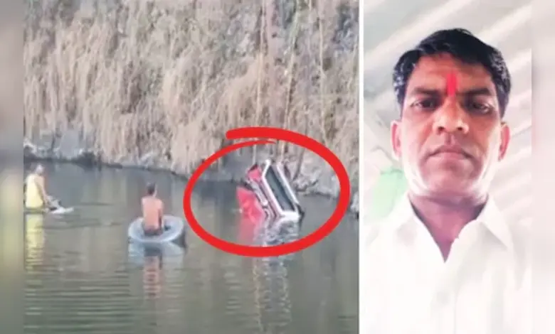 સિલ્વાસામાં ધરપકડ થયેલા શિવસેના નેતાની હત્યાના આરોપી અવિનાશ ધોડીની પોલીસ કસ્ટડીની તસવીર
