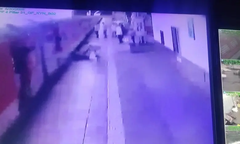 A tourist's life was saved with the help of an alert soldier.