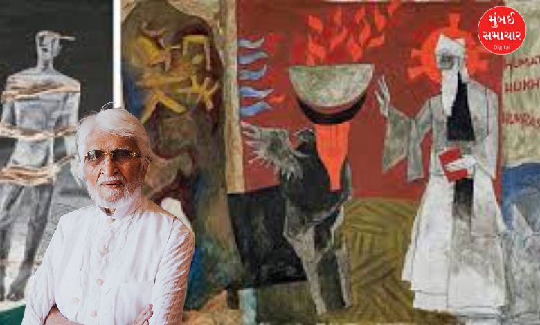 Auction of M F Hussain's paintings