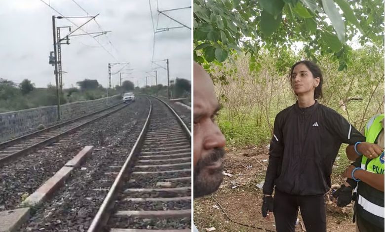 Viral video: Car driven on railway tracks, see the power of a woman