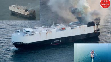 Cargo ship carrying 3000 vehicles sinks in Pacific Ocean, massive fire breaks out