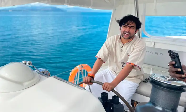 Dhirendra Shastri was trolled for boating in a private boat in Australia wearing glasses, gave this reply