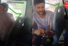Drug intoxication in Surat city bus! Video of youth's bullying goes viral, commuters scared