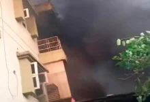 Fire breaks out in Havmor Ice Cream Distribution van saijpur bogha
