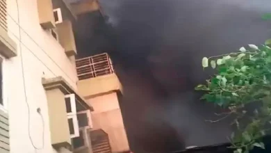 Fire breaks out in Havmor Ice Cream Distribution van saijpur bogha