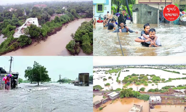 Heavy rain in Saurashtra