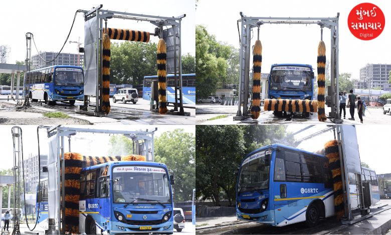 In Gujarat, automatic vehicle washing machines are operational in 33 depots for cleaning ST buses.