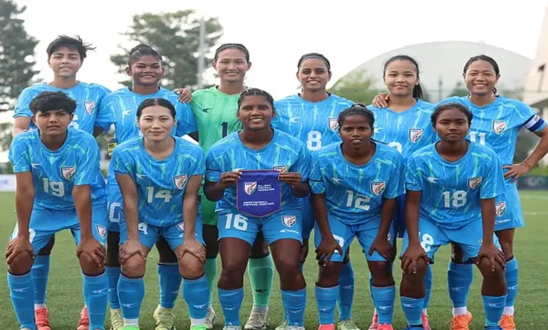 AFC મહિલા એશિયન કપ 2026 ક્વોલિફાયર માટે ભારતીય મહિલા ફૂટબોલ ટીમ.