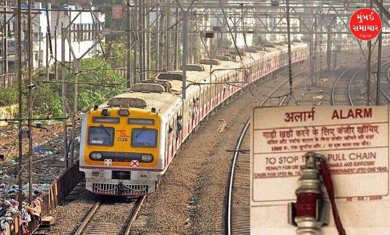 Local train delay due to alarm chain pulling