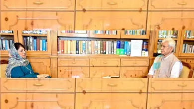 Mehbooba mufti meeting with LG Kashmiri pandit rehabilitation