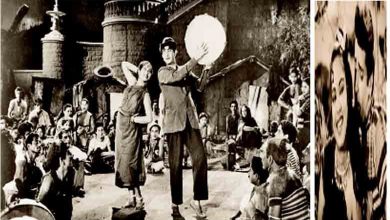 શીલા વાઝ: ભારતીય સિનેમાના સુવર્ણ યુગના પ્રખ્યાત ડાન્સર, અભિવ્યક્તિપૂર્ણ મુદ્રામાં નૃત્ય કરતા.