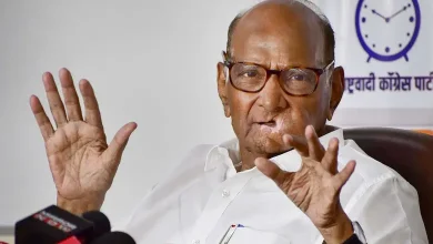Sharad Pawar Hindi protest march
