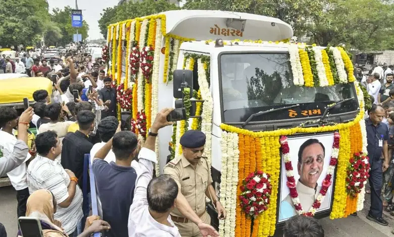 Vijay Rupani's last journey