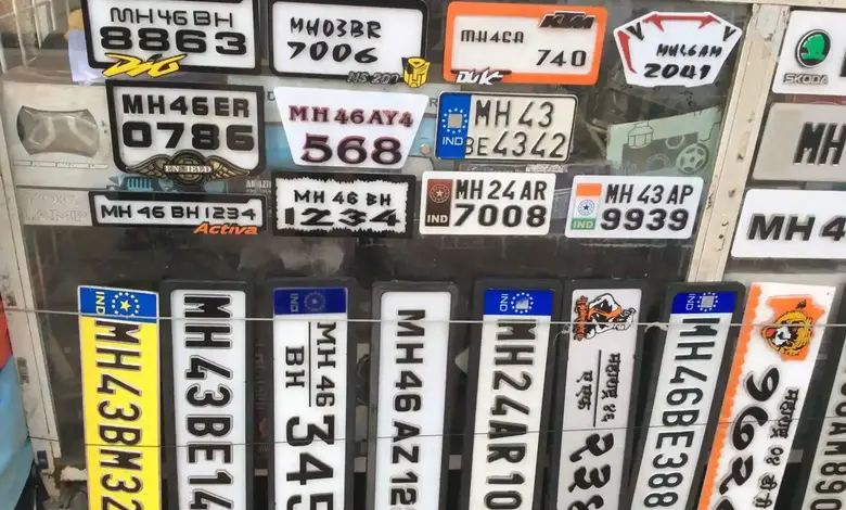 Viral bike number plate