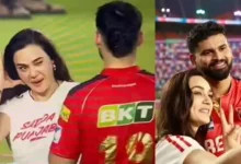 Who did Preity Zinta wink at after winning the match