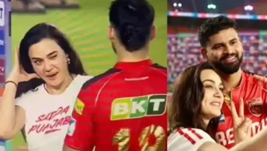 Who did Preity Zinta wink at after winning the match