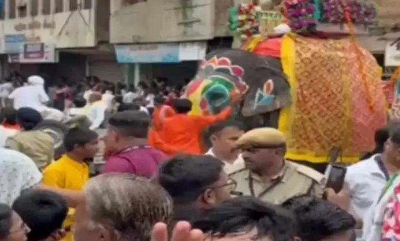 રથયાત્રામાં હાથીઓના બેકાબૂ થવા મુદ્દે મહંતની સ્પષ્ટતા: મારવાનો ઉદ્દેશ નહોતો પણ...