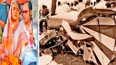 What was Indira Gandhi looking for when the plane crashed after Sanjay Gandhi's death?