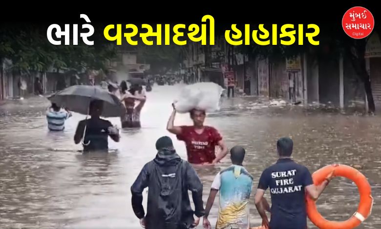 More than 8 inches of rain in Nandod on Narmada, 16 inches of rain in one and a half days spoils the image of Surat