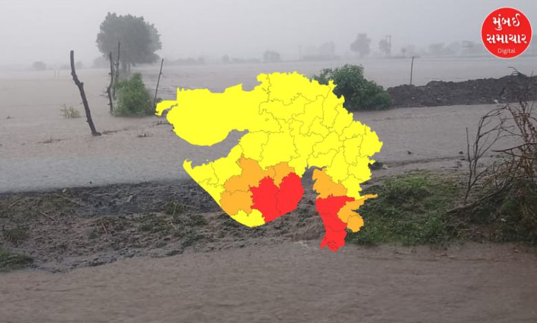 Monsoon begins with a bang in Gujarat: Heavy rain in 220 talukas, red-orange alert in many districts