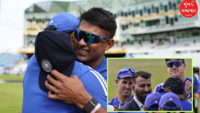 "Pujara Hands Over Test Cap to Young Sudarshan"