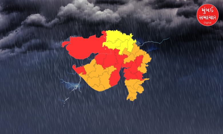 Red alert in 11 districts of Gujarat: Thunderstorms in 164 talukas of the state by evening!