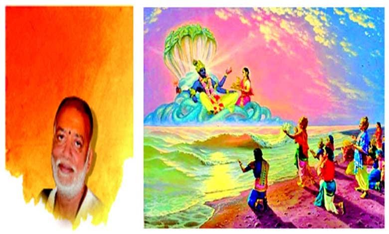 મોરારિબાપુનો માનસ મંથન વિષયક પ્રવચન અને ટોલ્સટોયની આધ્યાત્મિક વાર્તાની છબી