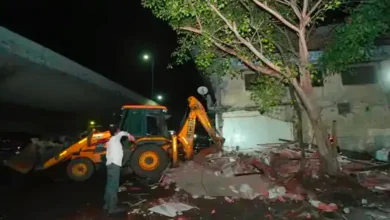 Bulldozer action in Surat: Pressure on government land worth over Rs 100 crore removed