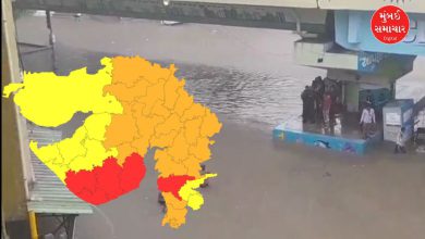 4 કલાકમાં પોણા છ ઇંચ વરસાદથી 'ડાયમંડ સિટી' પાણી પાણી; હવામાન વિભાગનું 5 જિલ્લામાં 'રેડ એલર્ટ'