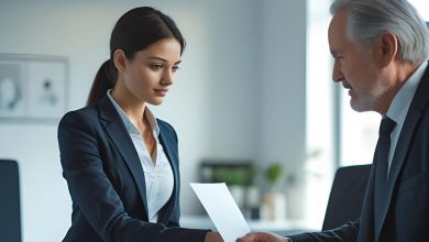 એક યુવતી લેપટોપ પર ઈમેલ ટાઈપ કરી રહી છે, જેમાં નોકરી છોડવાનું કારણ લખેલું છે.