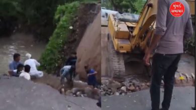 ગુજરાતમાં જૂનાગઢના માંગરોળમાં આજક ગામે બ્રિજ તૂટી પડ્યો, લોકો નદીમાં ખાબક્યા, કોઈ જાનહાનિ નહી