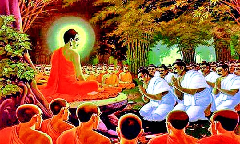 ચિંતિત વ્યક્તિઓ બાજુમાં એક શાંત સંત.