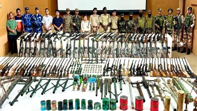 મણિપુરમાં સુરક્ષા દળોનુ સંયુક્ત ઓપરેશન: 203 હથિયાર, IED અને ગ્રેનેડ સહિતનો ગેરકાયદે જથ્થો જપ્ત