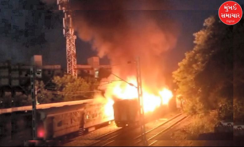 Massive fire breaks out in crude oil freight train in Tamil Nadu