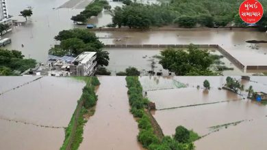 Meghraja's stormy batting in North Gujarat! Many roads submerged in water