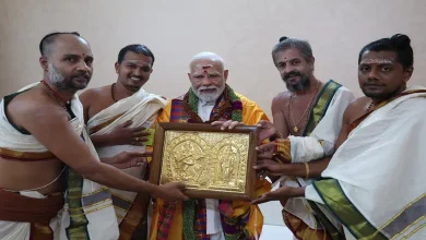 વડાપ્રધાન નરેન્દ્ર મોદી ગંગૈકોંડા ચોલપુરમ મંદિરમાં