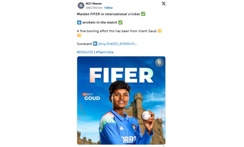 New female pacer leads India to ODI series win with this world record
