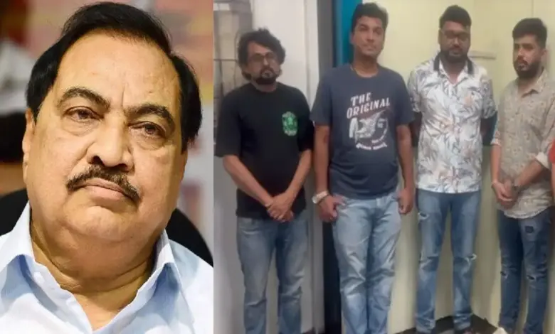 પુણેમાં પોલીસની રેઇડ, એકનાથ ખડસે.