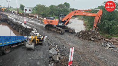 Road repair work in Zarat