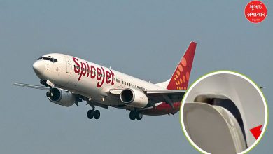 SpiceJet flight window frame broken