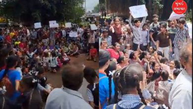 સુરતમાં આચાર્યની બદલી થતા વિદ્યાર્થીઓએ રસ્તા પર ઉતર્યા, પોલીસ આવતા ઘર્ષણ