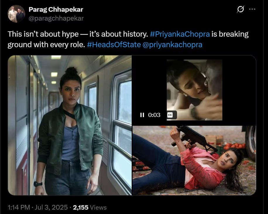 Priyanka Chopra's Heads of State film goes viral