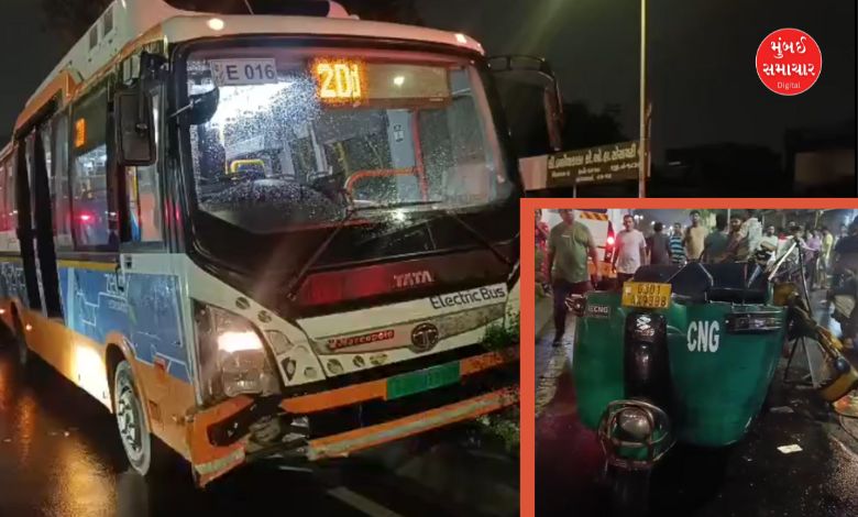 અમદાવાદના રખિયાલ વિસ્તારમાં BRTS બસે સર્જ્યો અકસ્માત, 5 લોકોને ગંભીર રીતે ઘાયલ