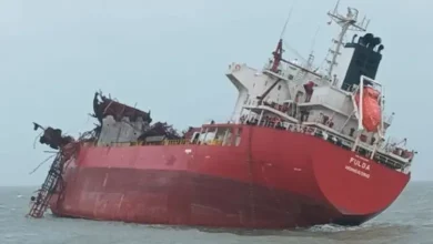 Huge blast in Hong Kong cargo ship near Tuna OTB: Ship swayed to one side after fire Gaja