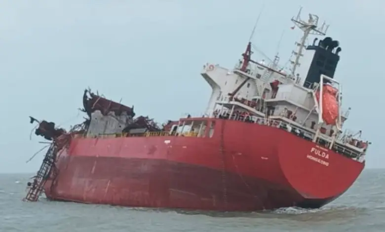 Huge blast in Hong Kong cargo ship near Tuna OTB: Ship swayed to one side after fire Gaja