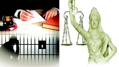 Close up: What kind of justice and injustice is this of the goddess of justice? What kind of freedom and bondage is this of the accused...?