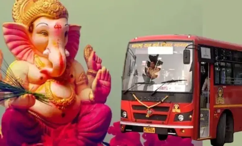 ગણેશોત્સવ દરમિયાન ભીડવાળી ST બસ