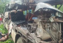 Fatal accident in Jharkhand: Bus carrying Kavad passengers collides with truck, 18 killed